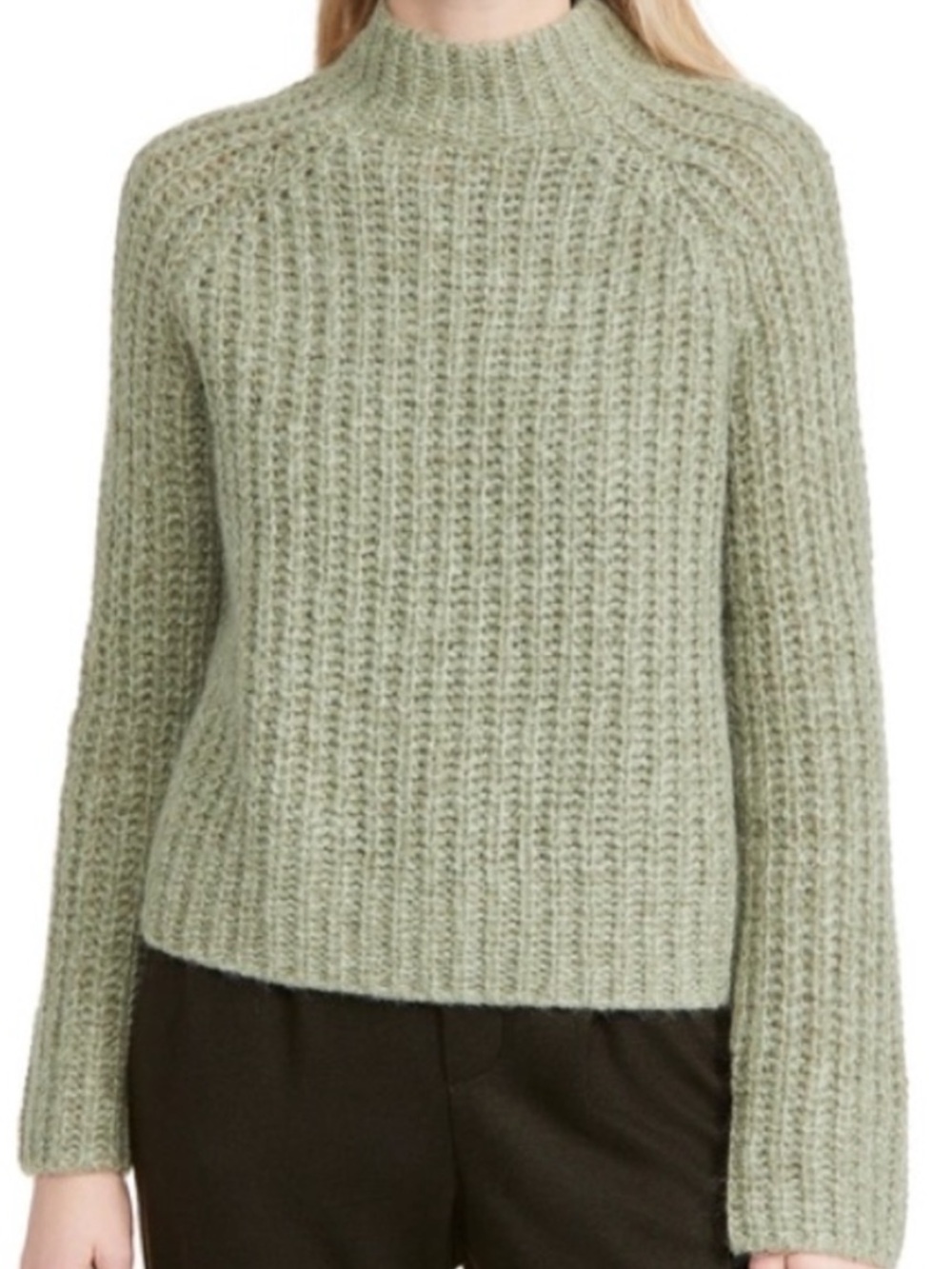 Vince Marled Raglan Pullover Alpaca Blend Sweater - Small